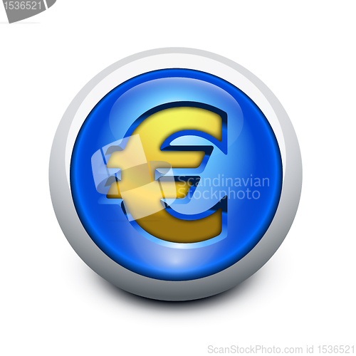 Image of Glassy button Euro