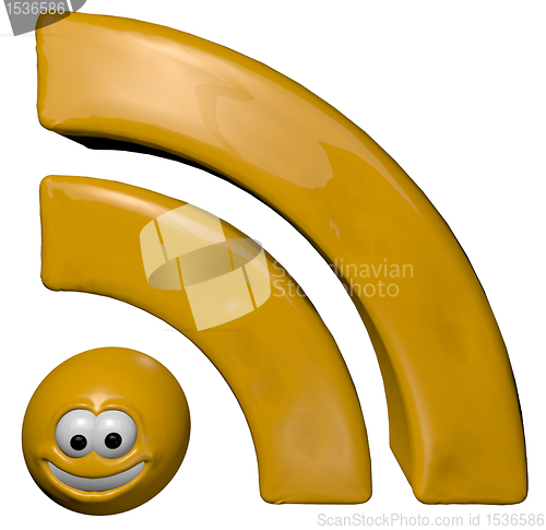Image of cartoon rss symbol
