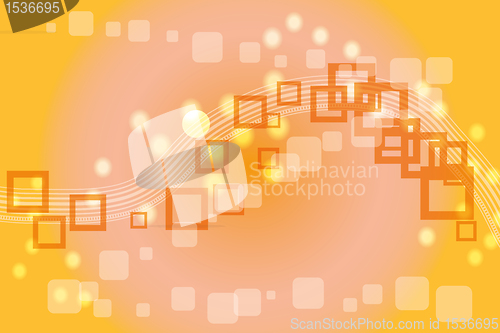 Image of Orange abstract background with square shape