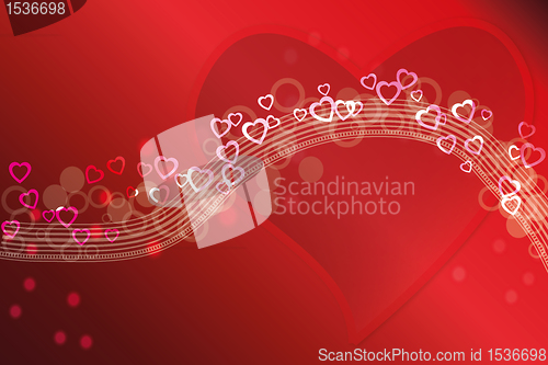 Image of Abstract Valentine love card or background