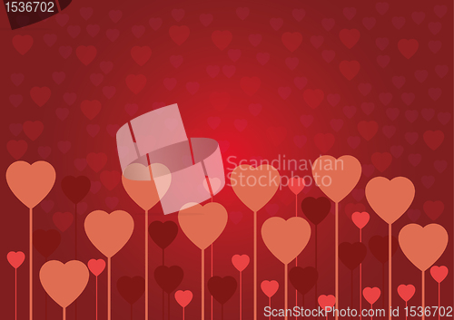 Image of Valentine love card or background