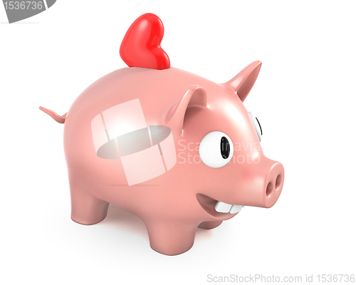 Image of Piggy bank with heart