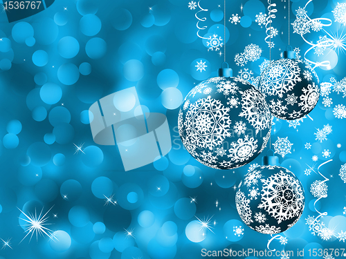 Image of Elegant Christmas card with balls. EPS 8