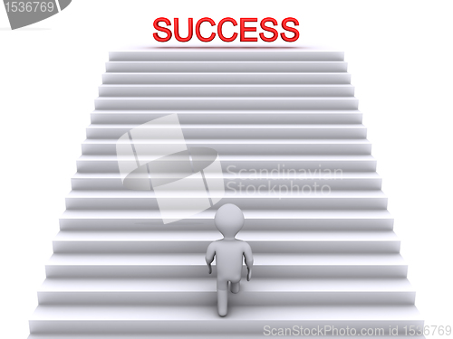 Image of Climbing stairs to success