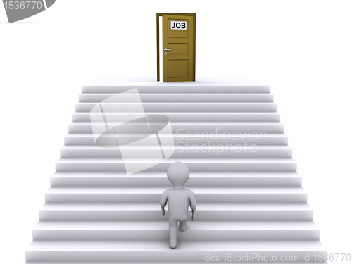 Image of Climbing stairs to find job