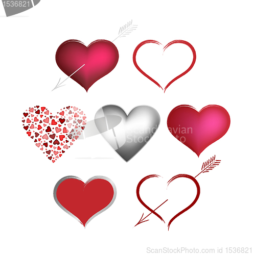 Image of Set Valentines hearts