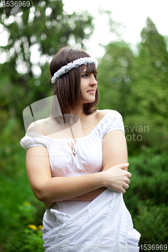 Image of woman in a forest 