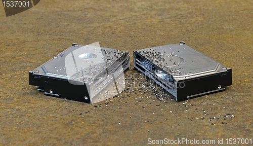 Image of split hard disk