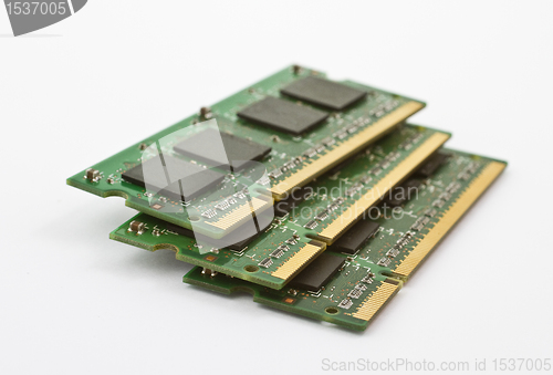 Image of three stacked memory modules