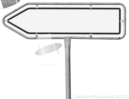 Image of direction sign in arrow shape (clipping path included)