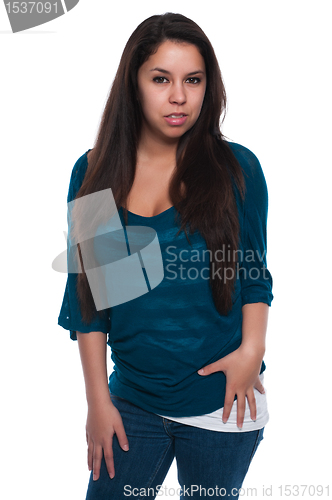 Image of Teal blouse