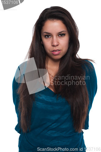 Image of Teal blouse