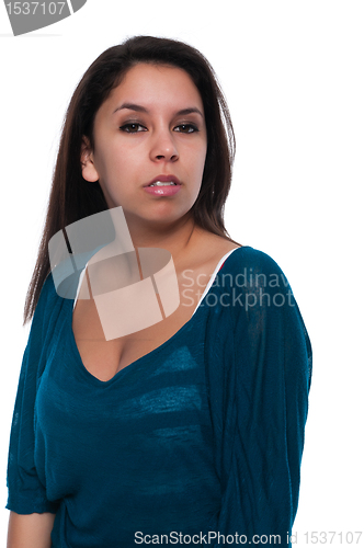 Image of Teal blouse