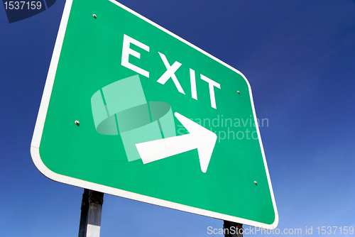 Image of Exit road sign