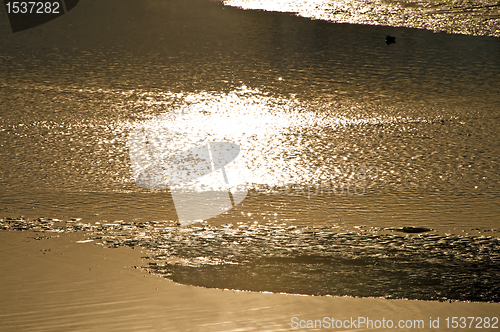 Image of  lake in morning sun