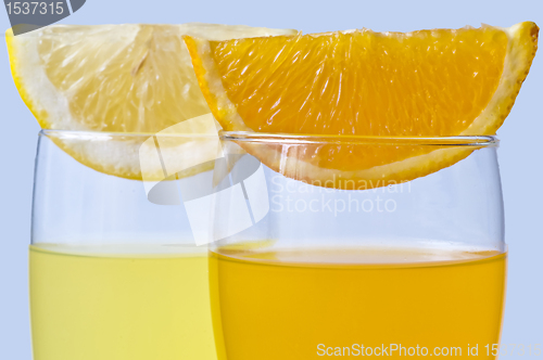 Image of orange juice and lemon juice