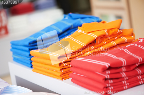 Image of shirts in a shop