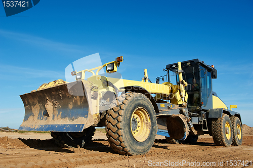 Image of road grader bulldozer