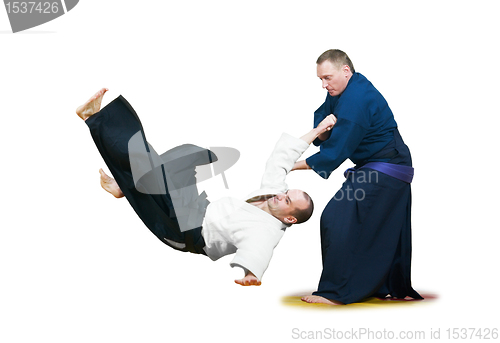 Image of Sparring of two jujitsu fighters