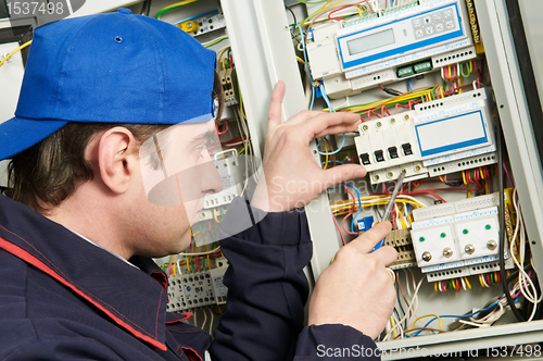 Image of Electrician at work