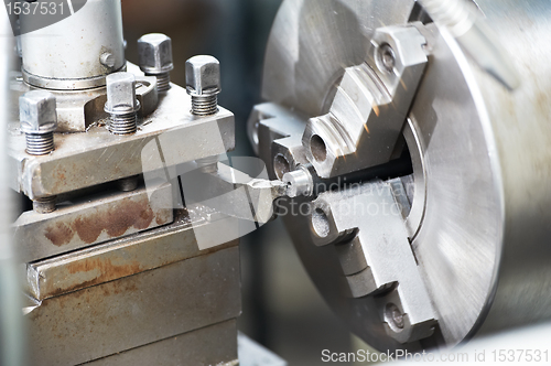 Image of metal blank machining process