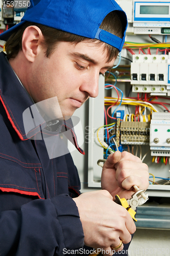 Image of Electrician at work