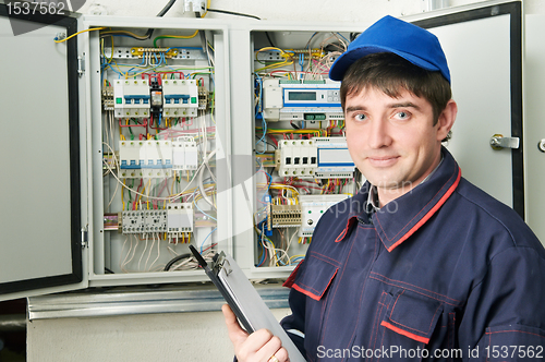 Image of Electrician at work