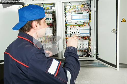 Image of Electrician at work