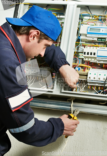 Image of Electrician at work