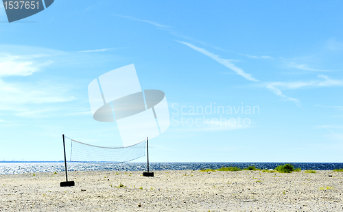 Image of Volleyball Net on the Beach