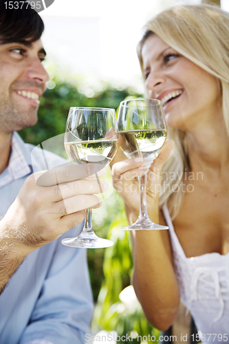 Image of wine in  the garden