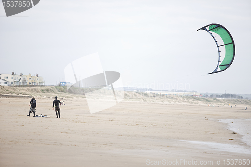 Image of Man Kite Surfing