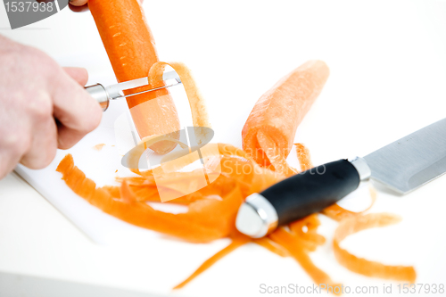 Image of Carrot been peeled