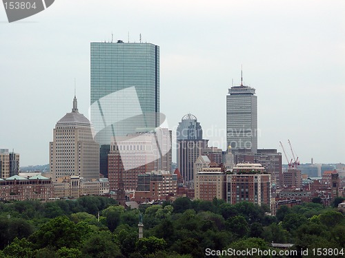 Image of Boston Skyline from  Beacon Street