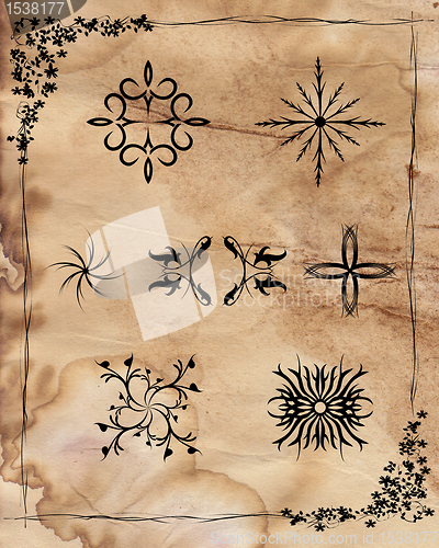 Image of Decorative design elements grunge