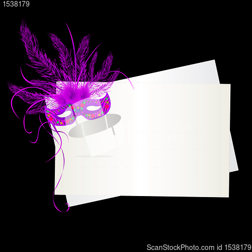 Image of Mardi Gras purple mask