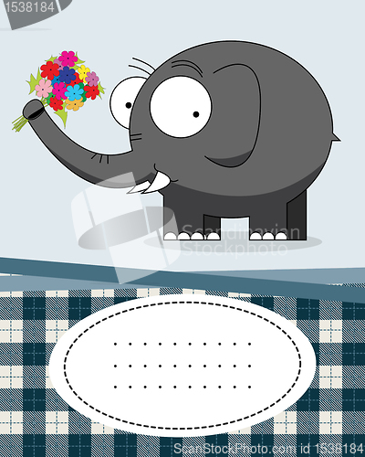 Image of Text card with elephant