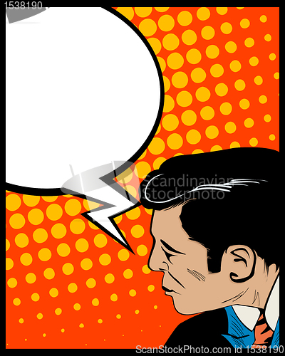 Image of Speech bubble pop art man