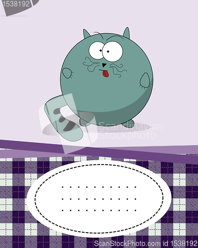 Image of Text card with fat cat