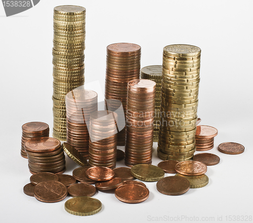 Image of stacks of euro coins