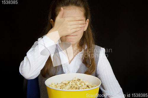 Image of girl in a movie theater