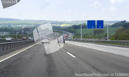 Image of highway scenery in Southern Germany