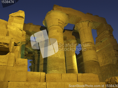 Image of yellow illuminated temple