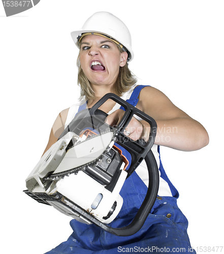 Image of weird chain saw girl