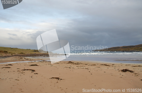 Image of deserted beach scenery in Scotland
