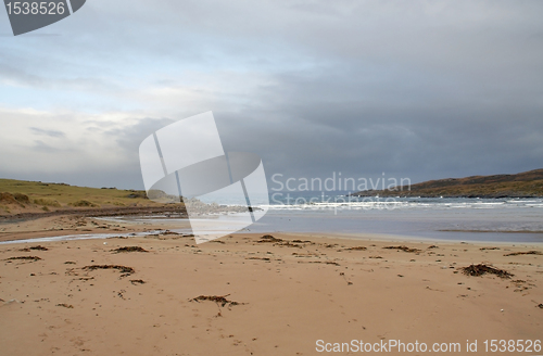 Image of deserted beach scenery in Scotland