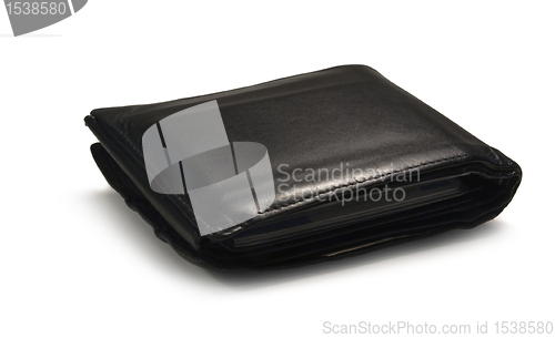 Image of black leather moneybag