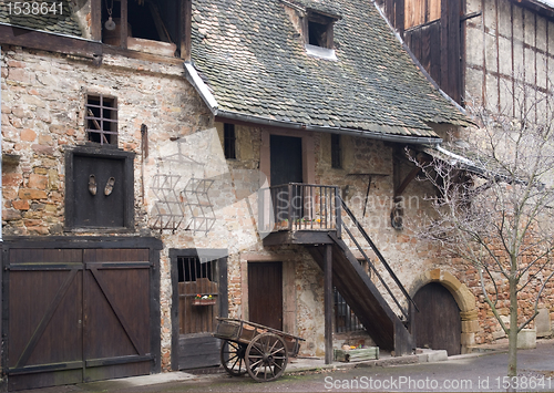 Image of rustic facade detail in Colmar