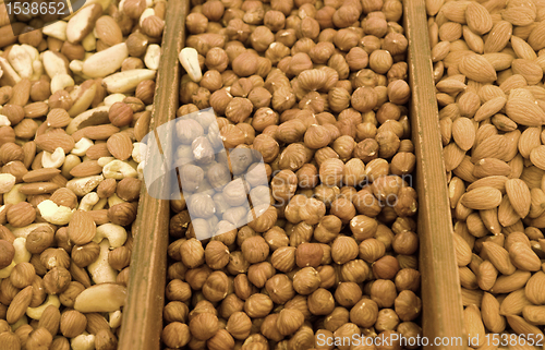 Image of lots of sorted various nuts