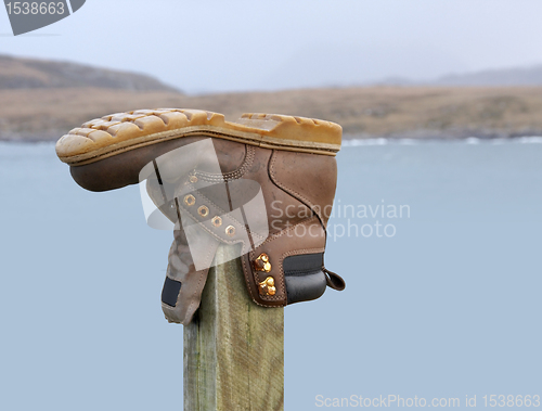 Image of outdoor shoe on a stack